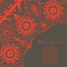 Vintage invitation card on grunge background N19