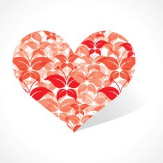 Red butterfly make a heart