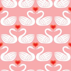 Swans seamless pattern