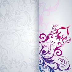 Abstract vector background with floral item N9
