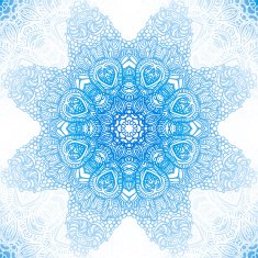 Blue winter round lace background N3