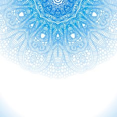 Blue winter round lace background N4