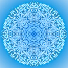 Blue winter round lace background N5