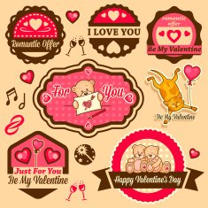 valentine`s day labels
