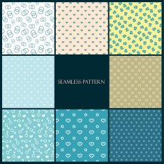seamless pattern love set