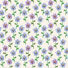 floral seamless texture of watercolor N27