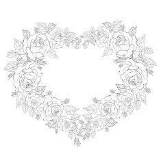 Isolation vintage frame from flowers roses N2