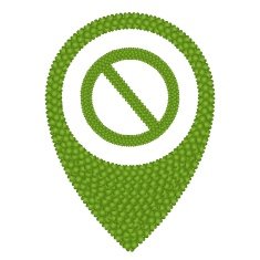 Four Leaf Clover of Forbidden Sign in Navication Icon