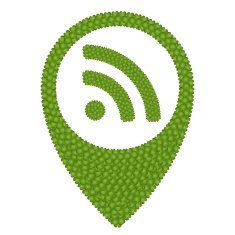 Four Leaf Clover of RSS Sign in Navication Icon