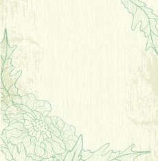 congratulation vintage vector background with drawing flowers