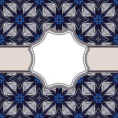 Vintage vector flower frame N100