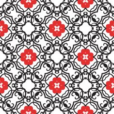 Seamless pattern with vintage flowers N19