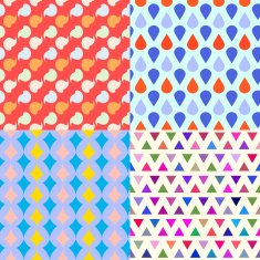 Set of four seamless patterns N7