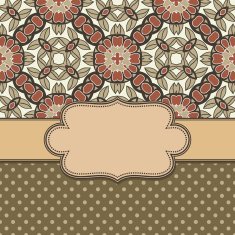 Vintage vector flower frame N101