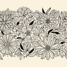 Seamless floral ornament N44