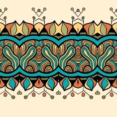 Horizontal seamless floral background N4