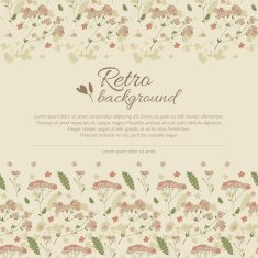 Vintage flowers background with text field N7