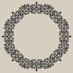 Round vintage frame N2