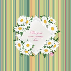 Floral gift card with copy space