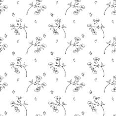 seamless pattern apple tree branch