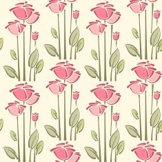 Seamless Floral Pattern with Roses N28