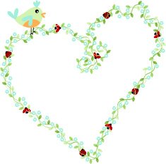 Spring floral heart