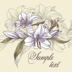 Beautiful seamless pattern with lilies N5