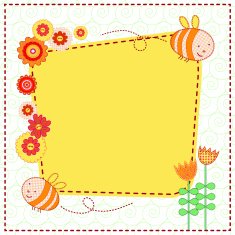 Lovely flowers and the cute bees