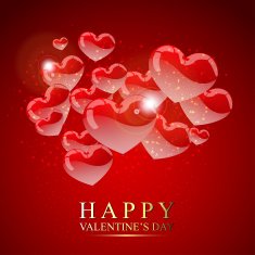 Red harts for Valentine's
