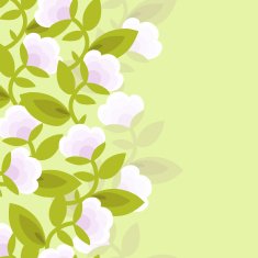 Floral background Seamless border Spring fresh design!