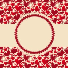 Hearts Background Vector with sample text N2