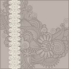 ornate floral background with ornament stripe N11