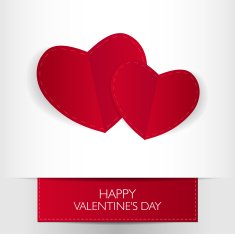 Valentine's card with text and heart shape Vector ilustration N51