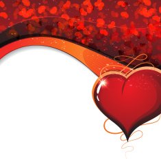 Valentine's Day card with sparkling heart
