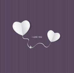 Valentine's card with text and heart shape Vector ilustration N53