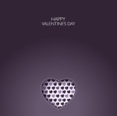Valentine's card with text and heart shape Vector ilustration N56