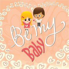 Be My Baby Greetings Card N2