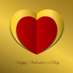 Red Heart paper background eps10 N2
