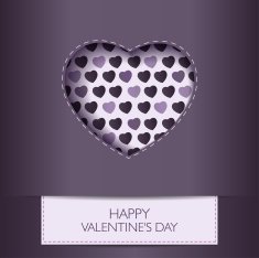 Valentine's card with text and heart shape Vector ilustration N60