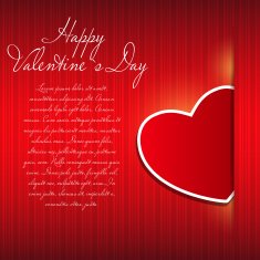 Happy Valentines Day card with heart Vector illustration N111