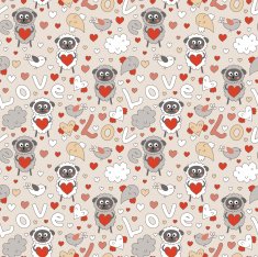 Romantic seamless pattern N46