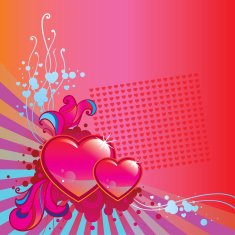 Valentines Day corner background N2