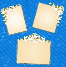 Vector Background with beautiful tropical lillies