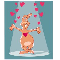 Valentine bunny loves you!