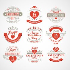 Typography Valentine's DayVector illustration N4