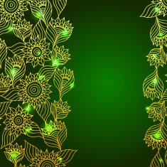 Elegant background with gold lace floral ornament