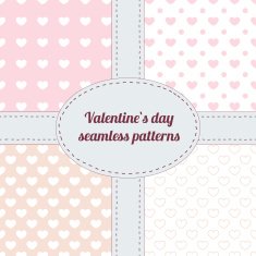 Set of Valentine seamless patterns