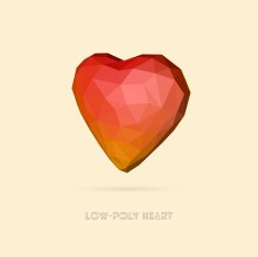 Low Poly 3D Heart N2