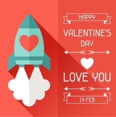 Happy Valentine's illustration in flat style N15