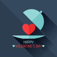 Happy Valentine's illustration in flat style N16